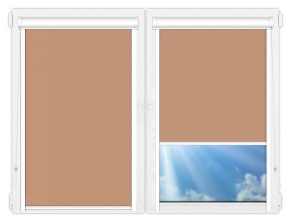 Рулонные шторы UNI Металлик-светло-коричневый цена. Купить в «Мастерская Жалюзи»